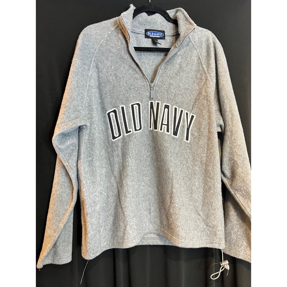Men's Gray‎ 1/4 Zip Old Navy Sweatshirt Size L